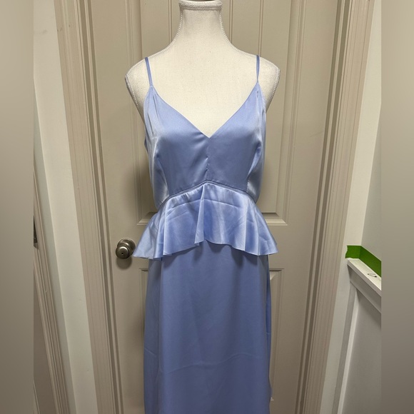 Banana Republic Light Blue Peplum Dress - Picture 2 of 6